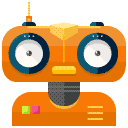 friendly robot Flat Icon