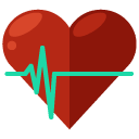 heart rate flat icon