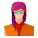 hipster girl Flat Icon