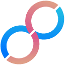 infinity logogram flat icon