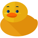 rubber duck flat icon