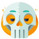 skull flat icon