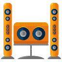 speakers flat icon