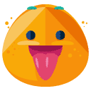 tongue out smile flat icon