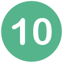10 Flat Round Icon