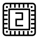 2 microchip line Icon