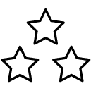 3 stars line Icon