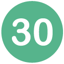 30 Flat Round Icon