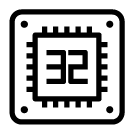 32 microchip line Icon