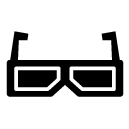 3d glasses glyph Icon