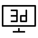 3d screen line Icon