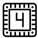 4 microchip line Icon