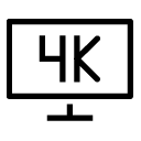 4k screen line Icon