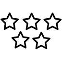 5 stars line Icon