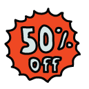 50% off Doodle Icon