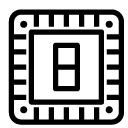 8 microchip line Icon