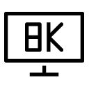 8k screen line Icon