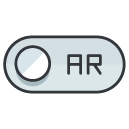 AR Filled Outline Icon