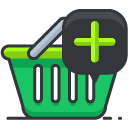 Add Shopping Basket Filled Outline Icon