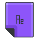 Ae Filled Outline Icon