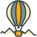 Air Balloon filled outline Icon