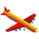 Airplane Transportation Isometric Icon