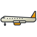 Airplane View Filled Outline Icon