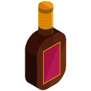 Alcohol Bottle Isometric Icon