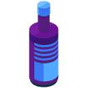 Alcohol Bottle Isometric Icon