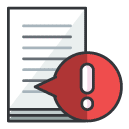Alert Document Filled Outline Icon
