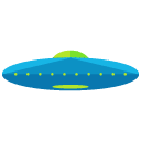 Alien Spaceship Flat Icon