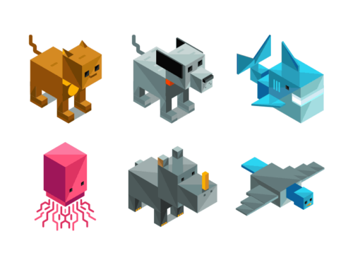 Animals Isometric Icons