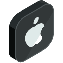 Apple Isometric Icon