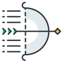 Archery Filled Outline Icon
