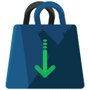 Arrow Down Shopping Bag Flat Icon