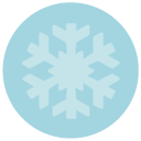 snowflake Flat Round Icon