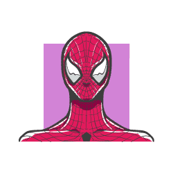 spiderman hand drawn avatar icon