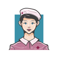 nurse hand drawn avatar icon