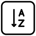 alphabetical order line Icon