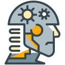 Artificial Intelligiance filled outline Icon