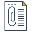 Attachment Filled Outline Icon