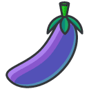 Aubergine Filled Outline Icon
