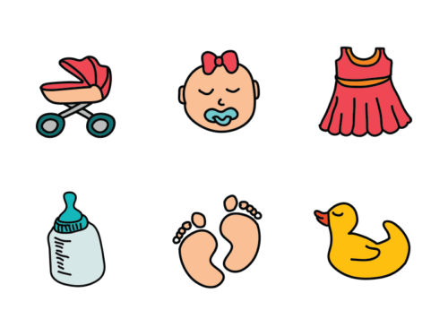 baby doodle icons