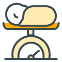 Baby Weight filled outline Icon