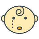 Baby filled outline Icon