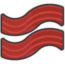 Bacon Filled Outline Icon