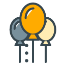 Balloon filled outline Icon