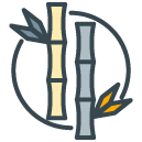 Bamboo filled outline Icon