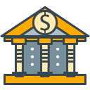 Bank filled outline Icon