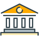 Bank filled outline Icon